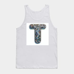 AI Art Silver Franciscan Tau Abstract Expressionism Tank Top